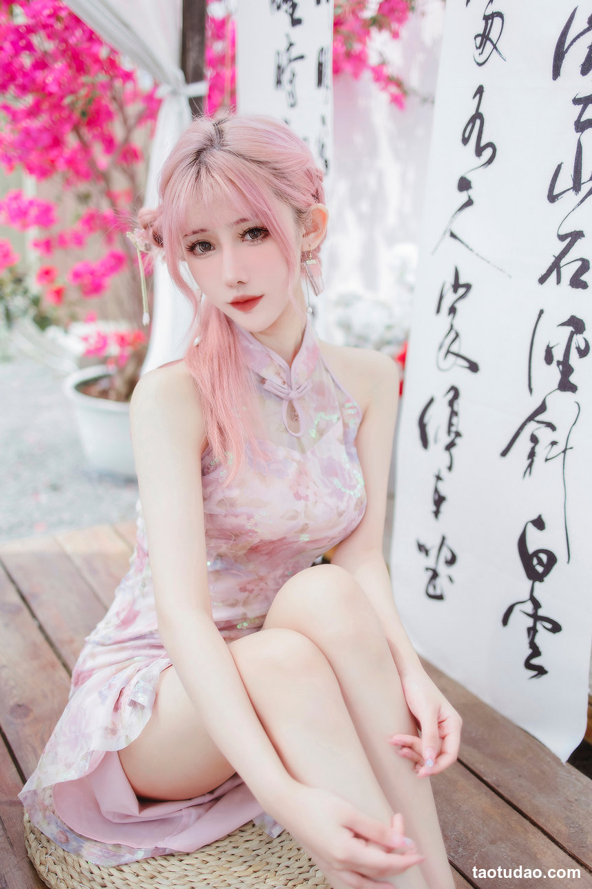 图片[4]-仙女月 – 粉色旗袍 [20P-170MB]-艺库