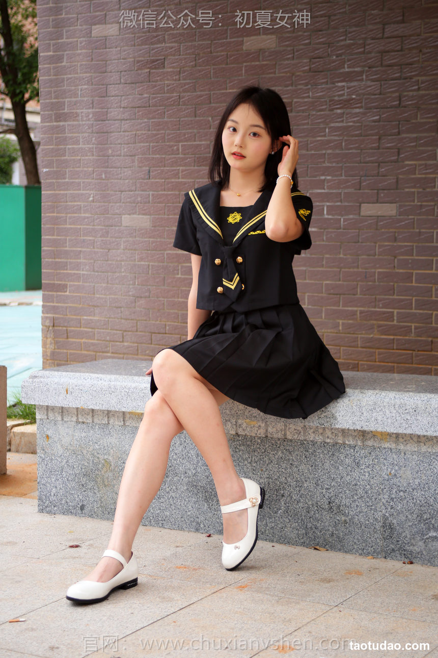 图片[4]-初夏女神 NO.216 双双 黑系水手服[100P+1V／3.45GB]-艺库