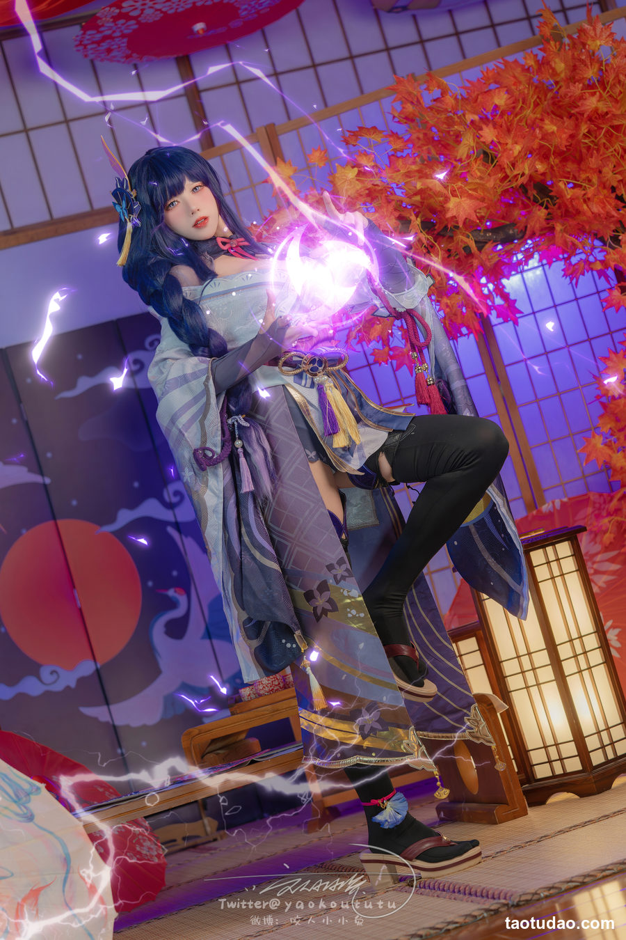 图片[3]-咬人小小兔(咬一口兔娘) – 3月作品 原神雷电将军 [76P+1V-1.43G]-艺库