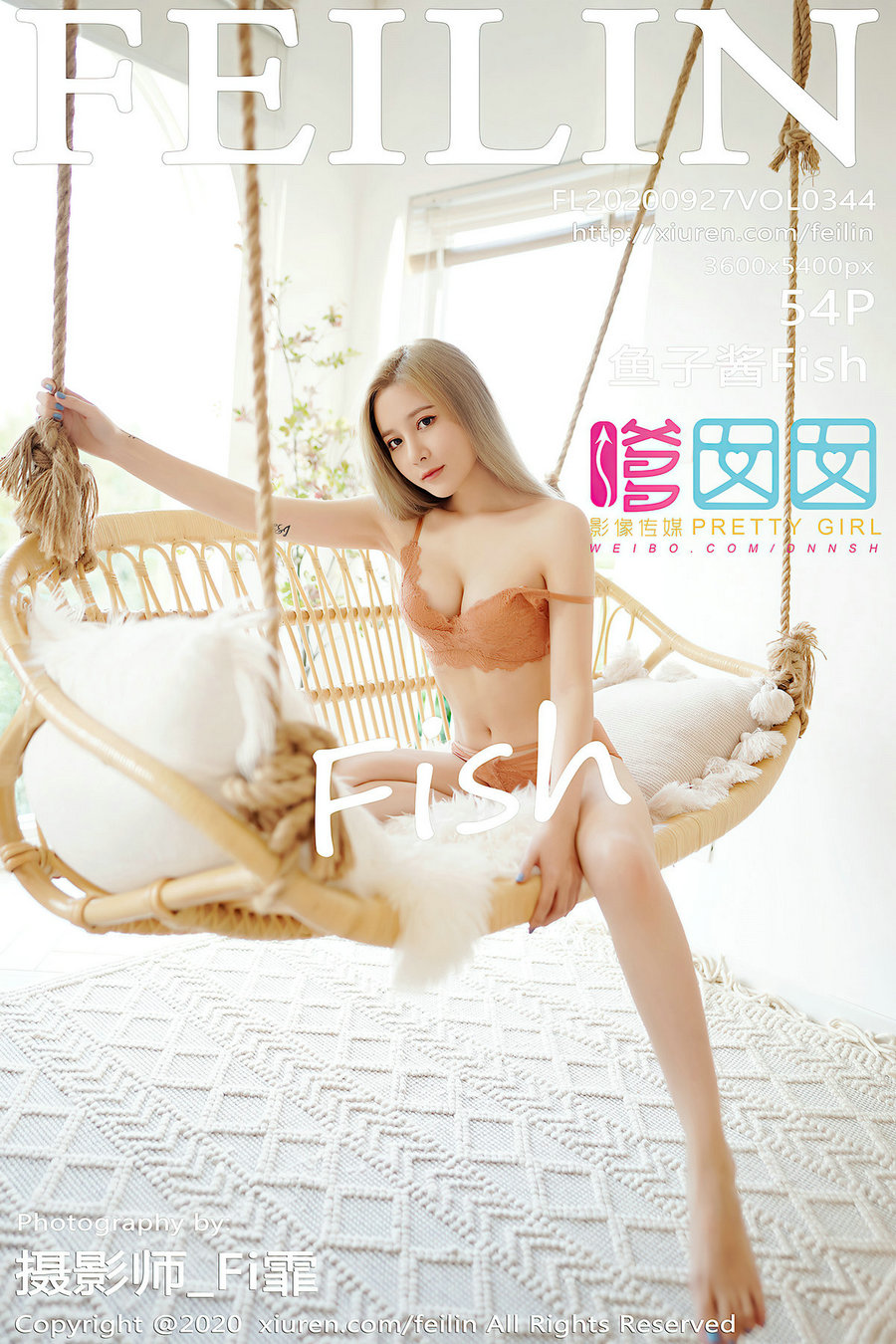 / FEILIN /嗲囡囡 2020.09.27 VOL.344 鱼子酱Fish / 54P493MB / 秀人旗下-艺库