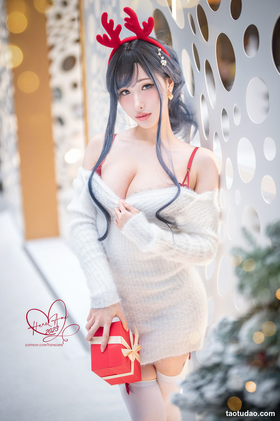 图片[4]-雨波_HaneAme – Original 2023 White Christmas Moose Onesan(麋鹿姐姐)[38P-205M]-艺库