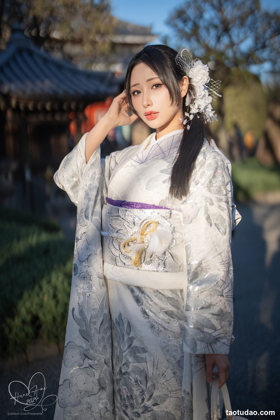 图片[4]-雨波 2024年1月 銀鈿和服 Silver Kimono [46P-250MB]-艺库