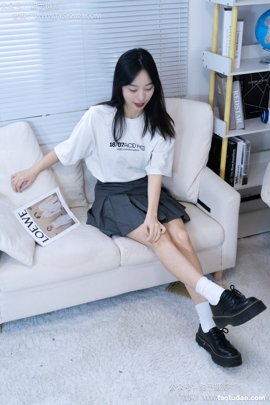 图片[2]-甜予摄影 NO.008 艺艺-皮鞋、白棉袜、裸足 [122P-2.95G]-艺库