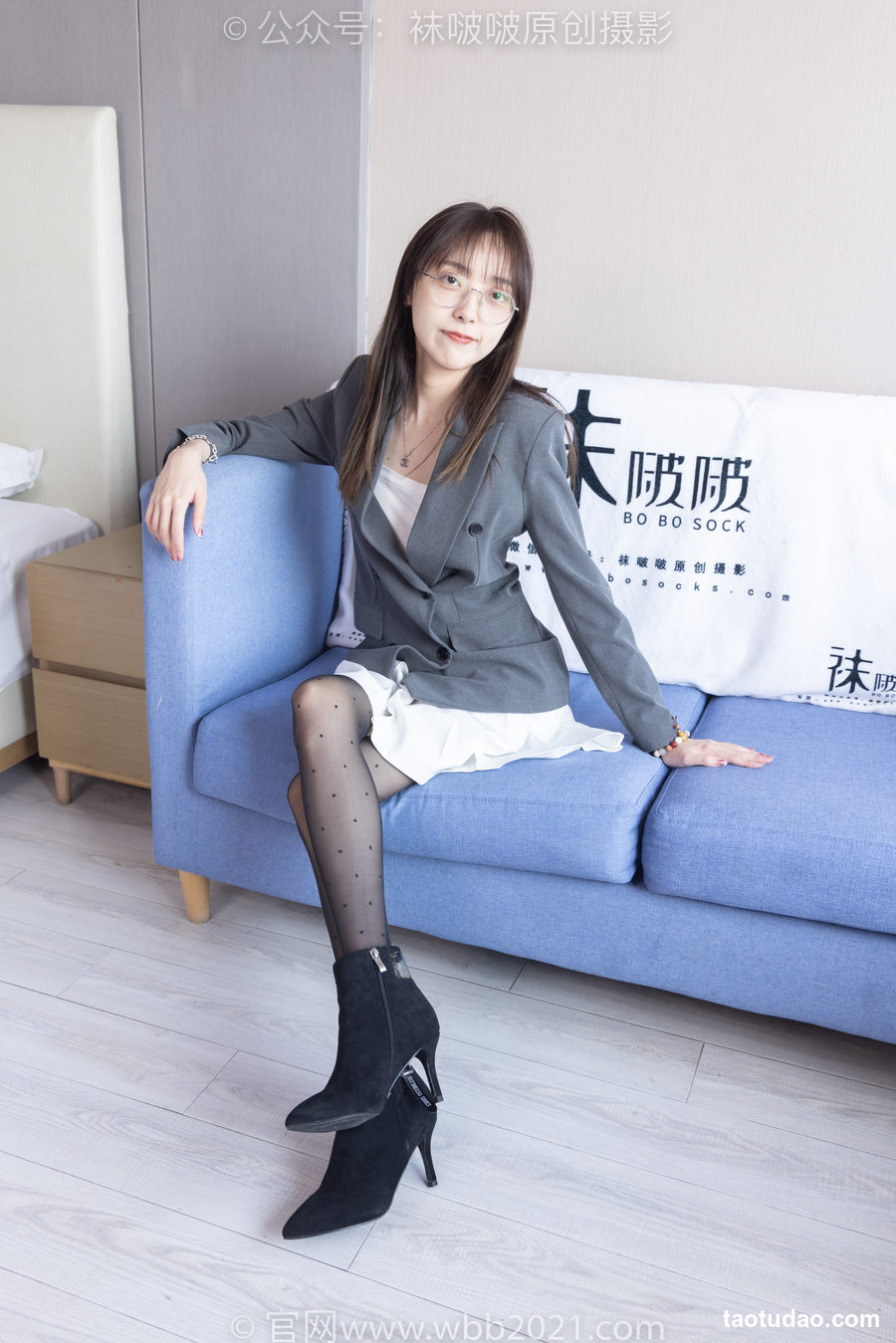 图片[2]-[BoBoSocks袜啵啵]NO.352 稚予-短靴、波点黑丝[145P+1V／5.57GB]-艺库