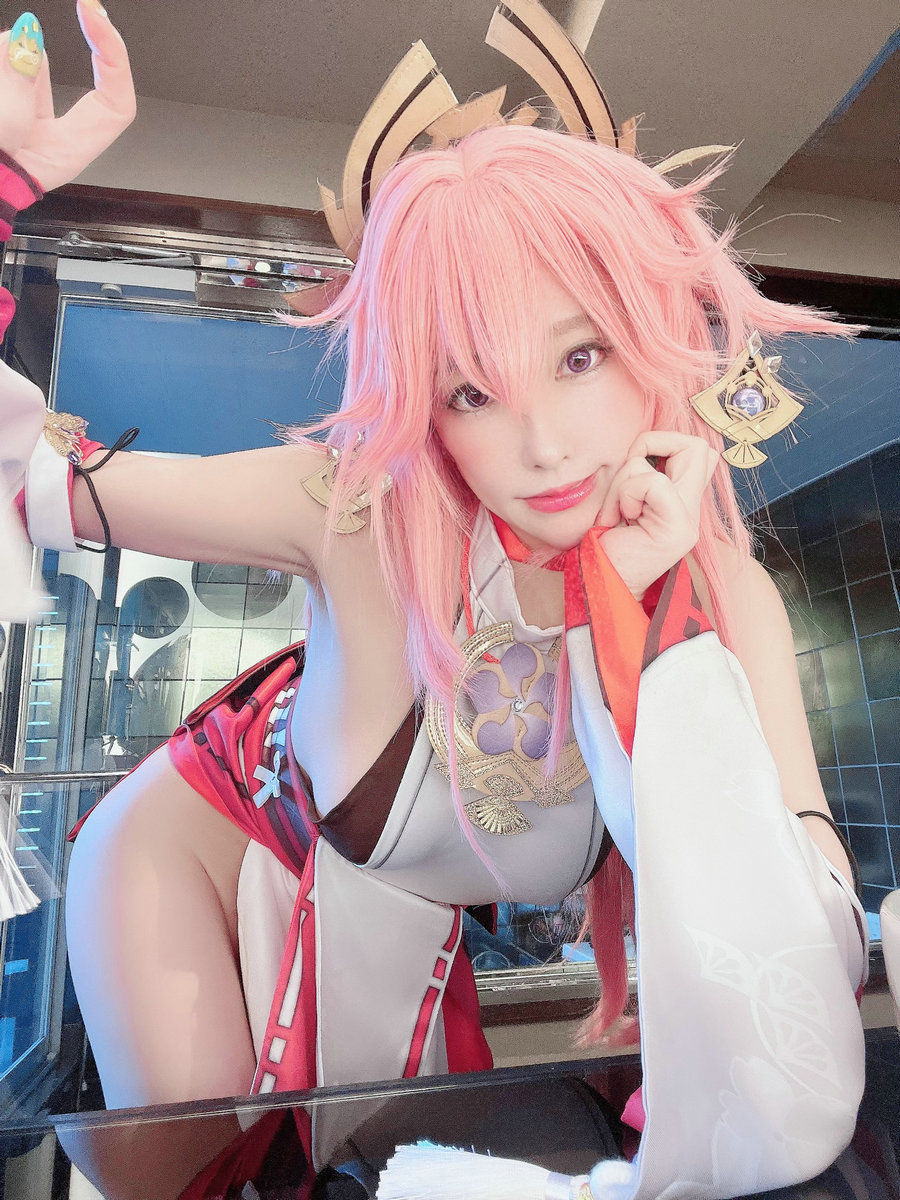 (Cosplay)[HERESY] Ringo Mitsuki 林檎蜜紀Naughty Yae Miko えっち八重神子 [27P5…-绅士图