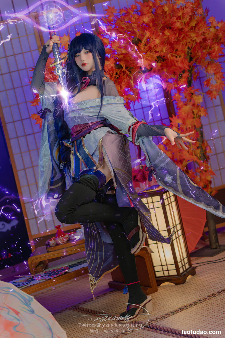图片[4]-咬人小小兔(咬一口兔娘) – 3月作品 原神雷电将军 [76P+1V-1.43G]-艺库